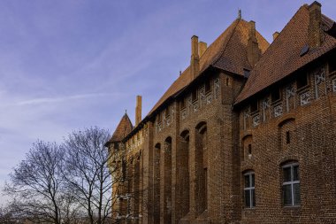 2 Ocak 2020 'de Polonya, Pomerania, Malbork' taki Alman Düzeni Kalesi