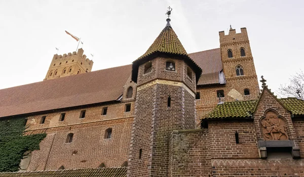 Château Ordre Teutonique Malbork Poméranie Pologne Janvier 2020 — Photo