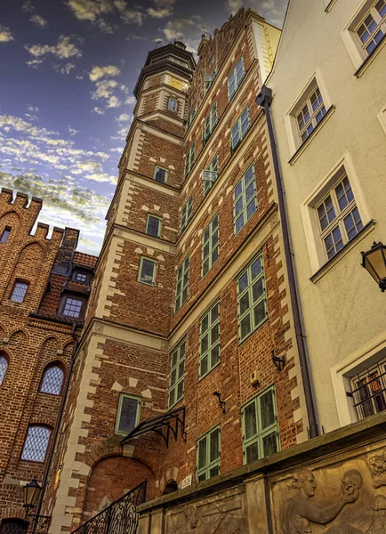 Vintage Architectuur Van Oude Stad Gdansk Tricity Pommeren Polen Augustus — Stockfoto