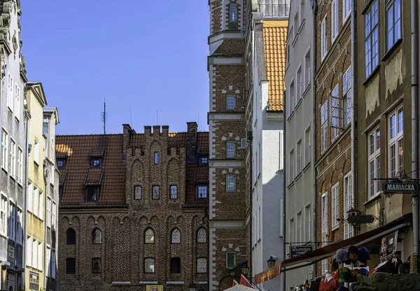 Arquitectura Vintage Del Casco Antiguo Gdansk Tricity Pomerania Polonia Agosto — Foto de Stock