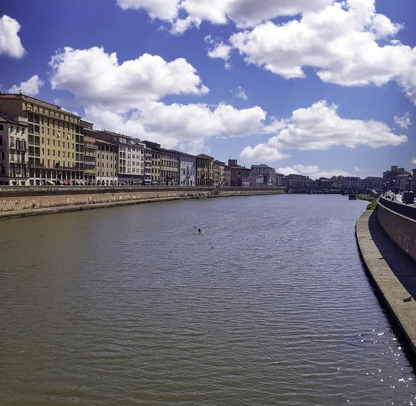 Arno River Vintage Architecture Pisa Tuscany Italy Στις Σεπτεμβρίου 2019 — Φωτογραφία Αρχείου