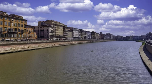 Pisa Toskana Nın Arno Nehri Klasik Mimarisi Eylül 2019 — Stok fotoğraf