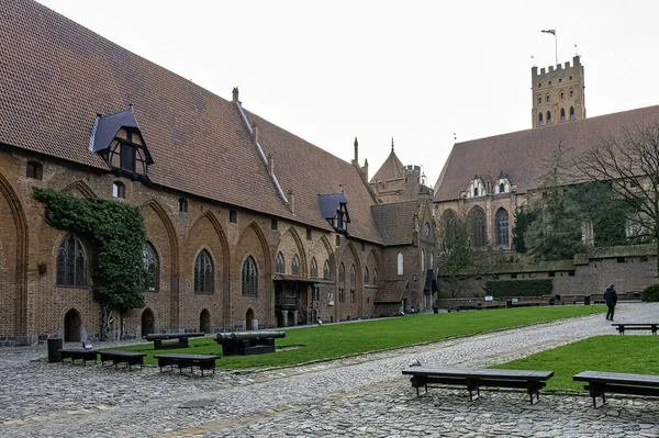 Château Ordre Teutonique Malbork Poméranie Pologne Janvier 2020 — Photo