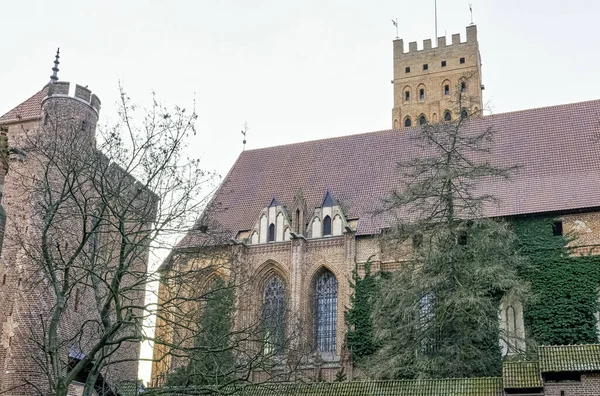 Castello Dell Ordine Teutonico Malbork Pomerania Polonia Gennaio 2020 — Foto Stock