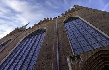 Kutsanmış Bakire Meryem Bazilikası - Gdansk, Tricity, Pomerania, Polonya 'daki Roma Katolik Kilisesi, 26 Ağustos 2019