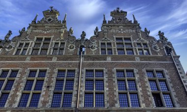 26 Ağustos 2019'da Gdansk, Tricity, Pomerania, Polonya'daki Eski Kent'in vintage mimarisi