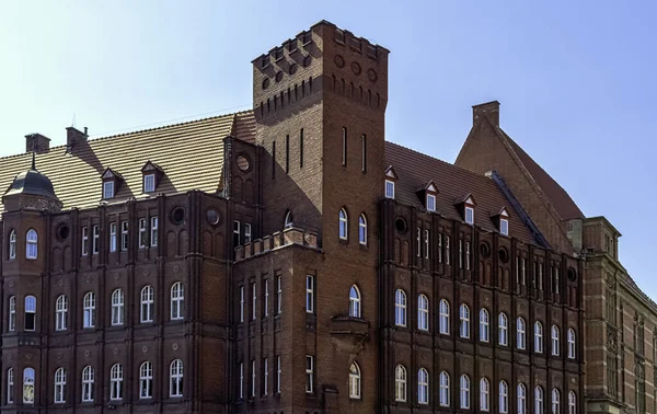 Vintage Architecture Old Town Gdansk Tricity Pomerania Poland August 2019 — Stock Photo, Image