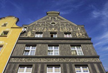 26 Ağustos 2019'da Gdansk, Tricity, Pomerania, Polonya'daki Eski Kent'in vintage mimarisi