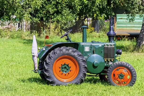 Trattore Vintage Tedesco Lanz Bulldog Choczewo Pomerania Polonia Agosto 2019 — Foto Stock