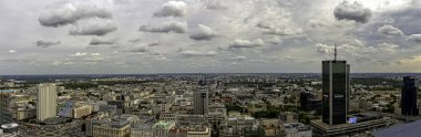 Varşova, Masovia, Polonya'nın panoramik görünümü 14 Ağustos 2019