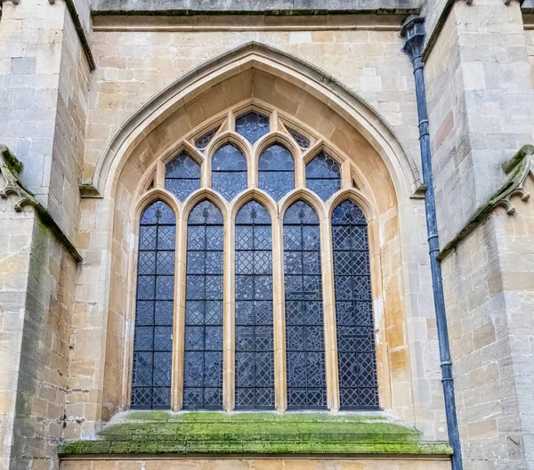 Βιτρό Παράθυρο Στο Bath Abbey Στο Bath Somerset Ηνωμένο Βασίλειο — Φωτογραφία Αρχείου