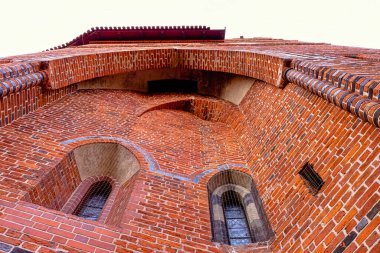 Malbork 'taki Tötonik Düzen Kalesi - 2 Ocak 2020' de Polonya 'nın Malbork kentindeki en büyük şato.