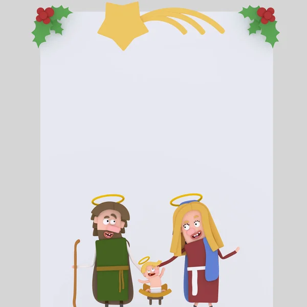 Jesuss birth banner .3d illustration. — Stock Photo, Image