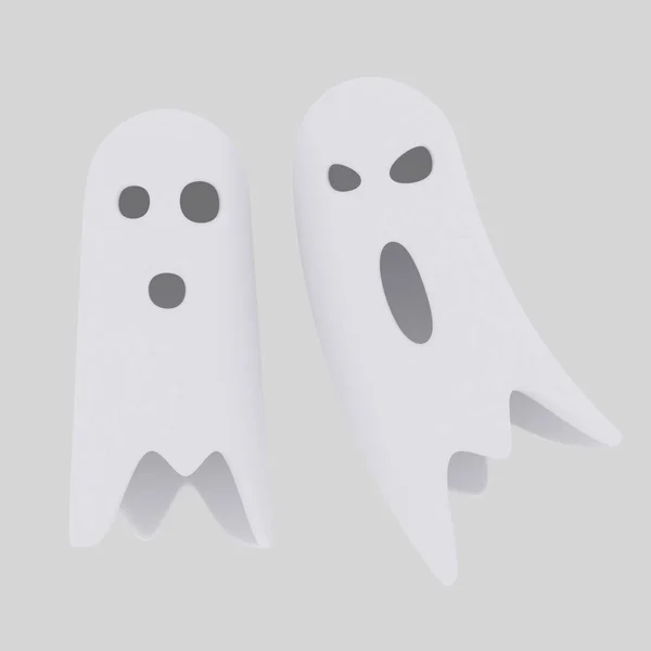 Ghost.3d Halloween illustration. — Photo