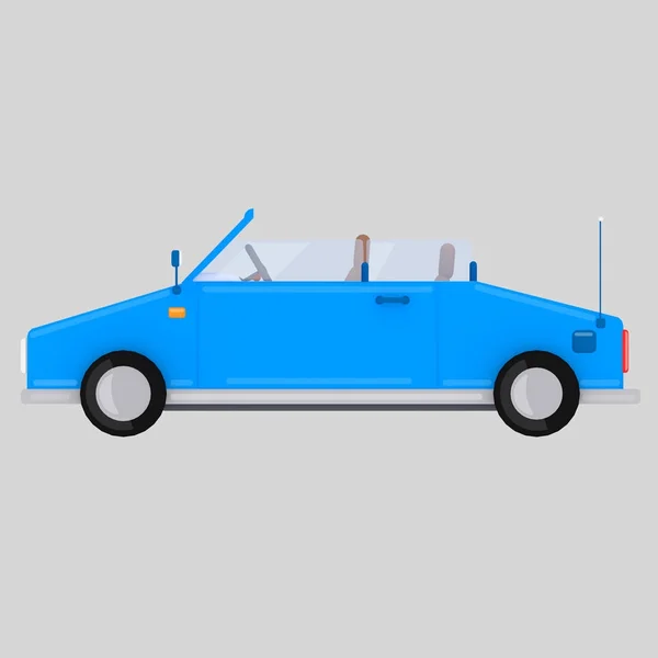 Convertible azul car.3d ilustración —  Fotos de Stock