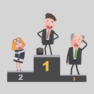 İş podium.3d illüstrasyon