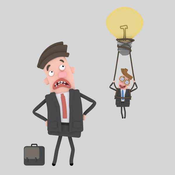 Förloraren business man.3d illustration — Stockfoto