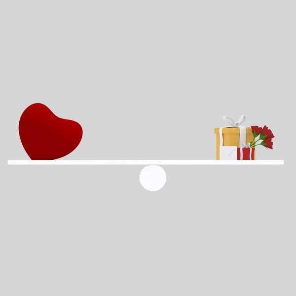Equilibrio San Valentín Ilustración —  Fotos de Stock