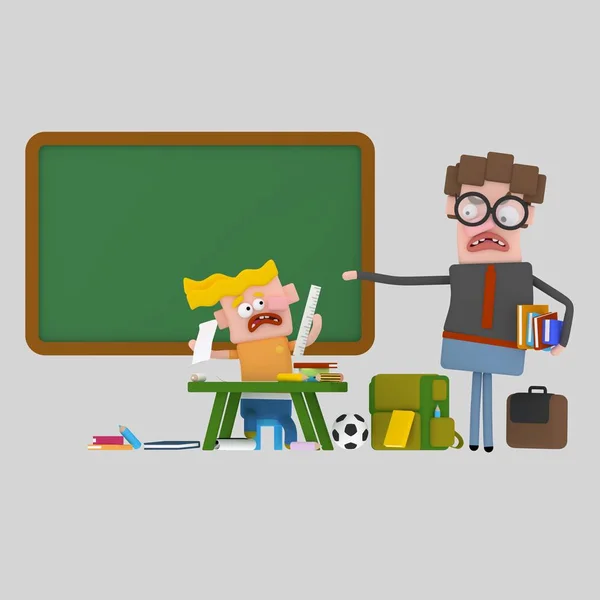 Angry Teacher Man Illustration — Stock Photo, Image
