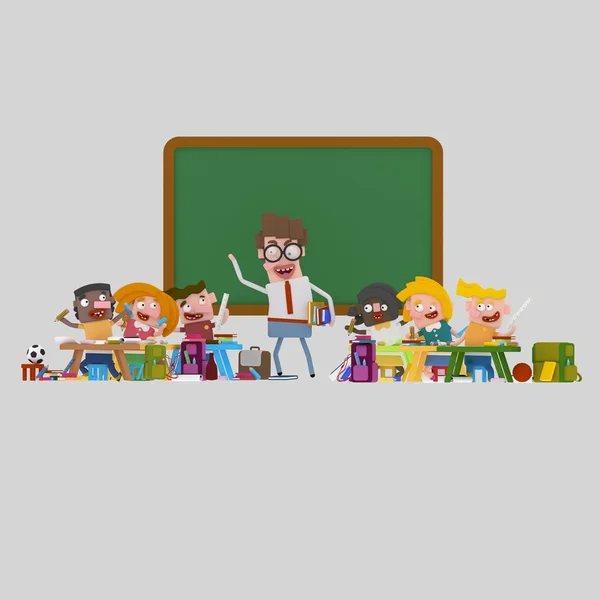 Glückliches Klassenzimmer Illustration — Stockfoto