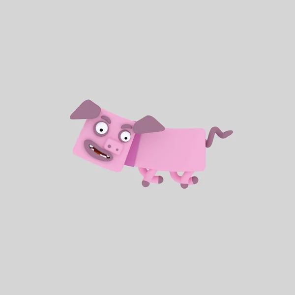Porco Rosa Animação — Fotografia de Stock