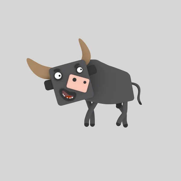 Black bull. 3d animation