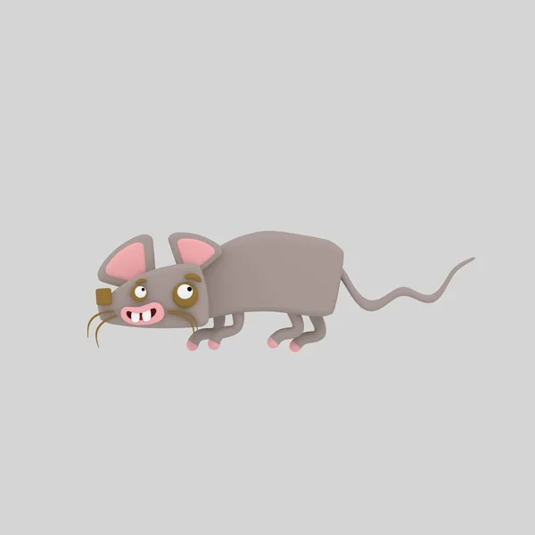 Hnědý Myš Animace — Stock fotografie