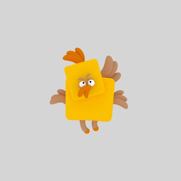 Yellow Chicken Animation — Stock Photo, Image