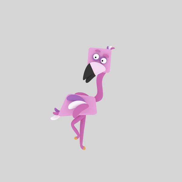 Pink flemish. 3d animation