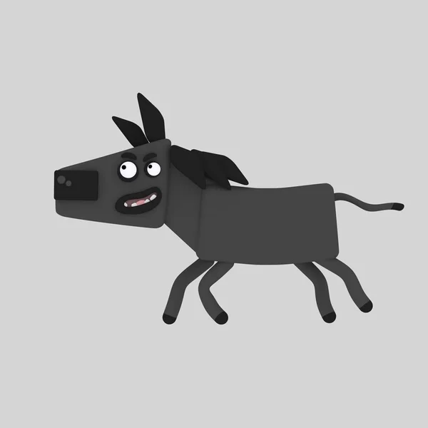 Siyah Horse Animasyon — Stok fotoğraf