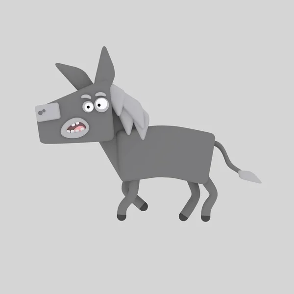 Grey Donkey Animation — Stock Photo, Image