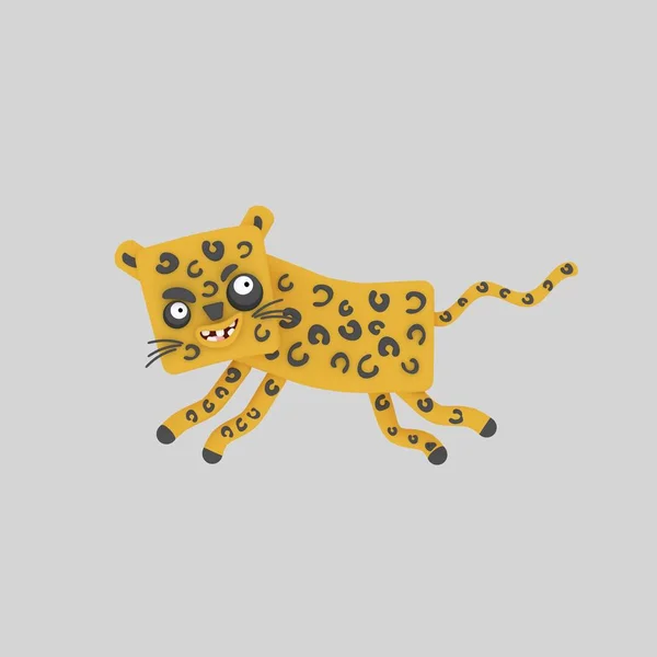 Leopardenlauf Animation — Stockfoto