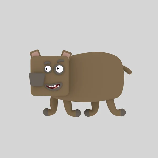 Grizzly bear. 3d animation