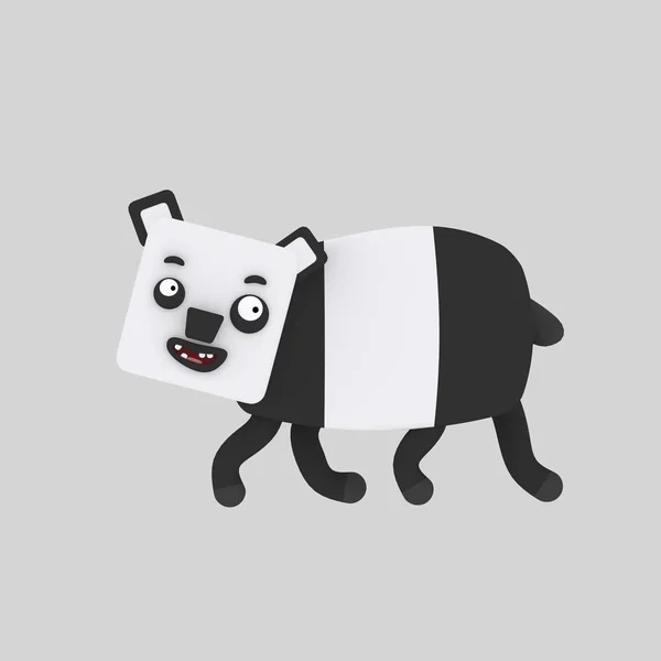 Miś Panda Animacja — Zdjęcie stockowe