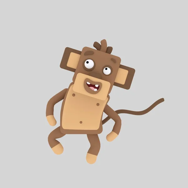 Brown Monkey Animation — Stock Photo, Image