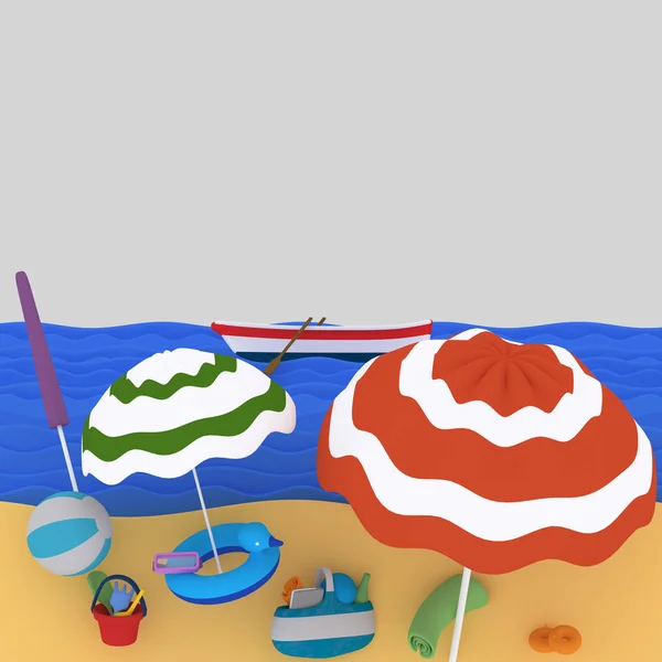 Лодка Пляже Иллюстрация — стоковое фото