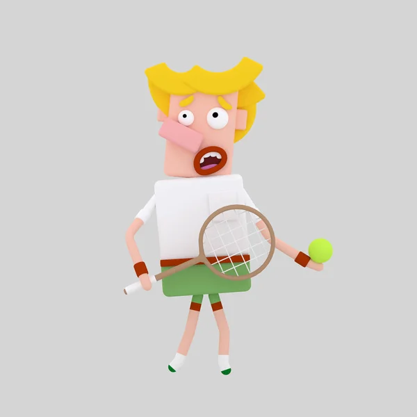 Tenis Oyuncusu Illüstrasyon — Stok fotoğraf