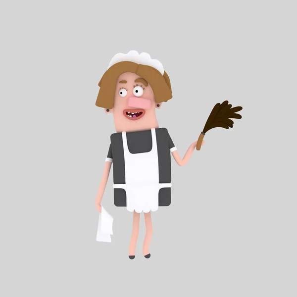 Пыльная Женщина Горничная Иллюстрация — стоковое фото