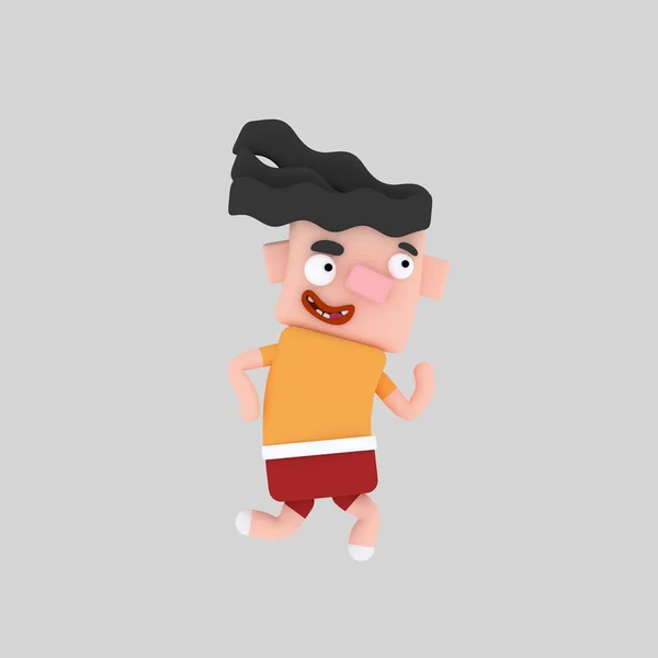 Miúdo Correr Ilustração — Fotografia de Stock