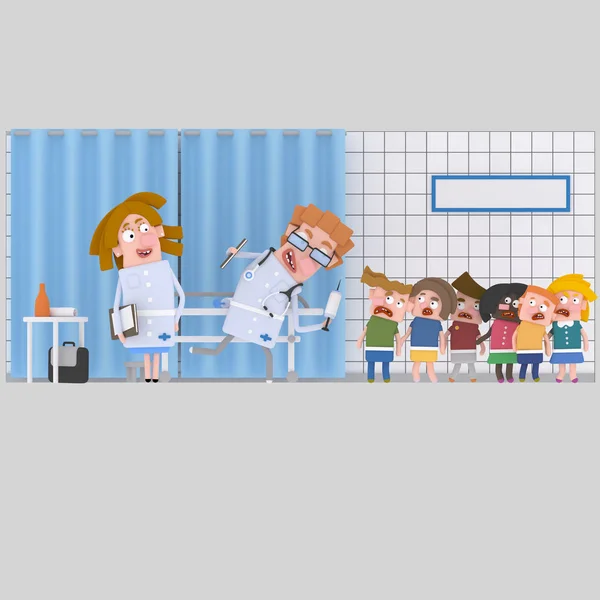 Molti Bambini Hostpital Illustrazione — Foto Stock