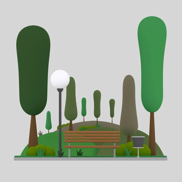 Green Park Illustration — Stock Photo, Image