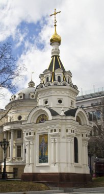 Moskova. Şapel St. Nicholas Borovitskaya meydanında.
