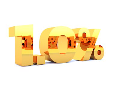 Altın bir nokta sıfır yüzde veya %1.0 ile kendini yansıma izole