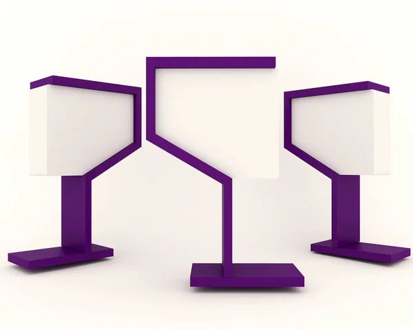 Cartelera publicitaria en blanco color violeta —  Fotos de Stock