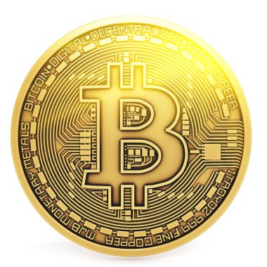 Bitcoin altın yalıtım beyaz