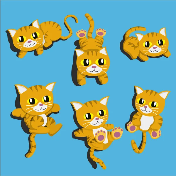 karikatür şirin kedi vektör