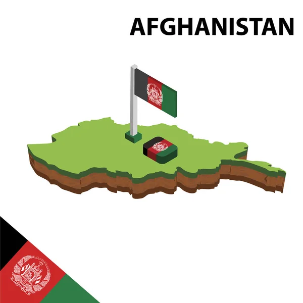 Карта и флаг Афганистана . — стоковый вектор