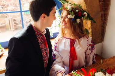 onların evlilik kutlama mutlu romantik genç Çift