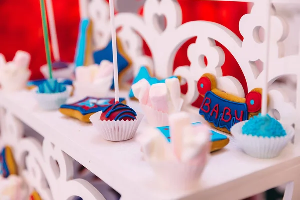 Barra de caramelo para bebé niño para el primer cumpleaños . — Foto de Stock