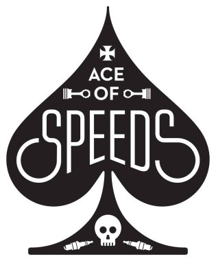 Ace Of Speeds motorcycle or car racing vector design clipart